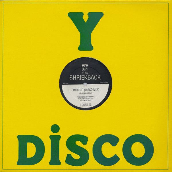 Shriekback : Lined Up (12", Single, Y D)