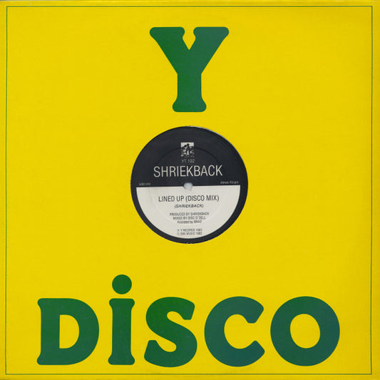 Shriekback : Lined Up (12", Single, Y D)