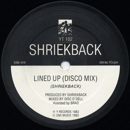 Shriekback : Lined Up (12", Single, Y D)