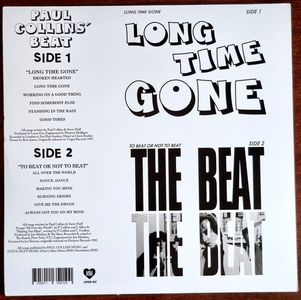 Paul Collins' Beat : Long Time Gone / To Beat Or Not To Beat (12", Comp)