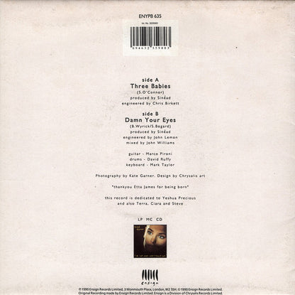 Sinéad O'Connor : Three Babies (7", Single, Pos)