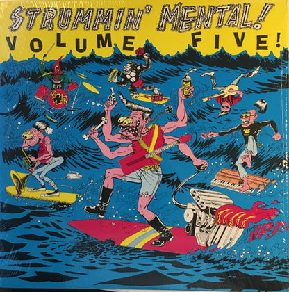 Various : Strummin' Mental! Volume Five! (LP, Comp, Whi)