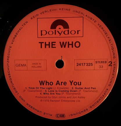 The Who : Who Are You (LP, Album)