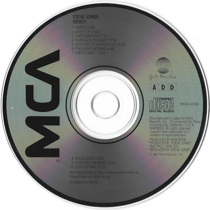 Steve Jones (2) : Mercy (CD, Album)