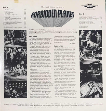 Louis and Bebe Barron : Forbidden Planet (LP, Album)