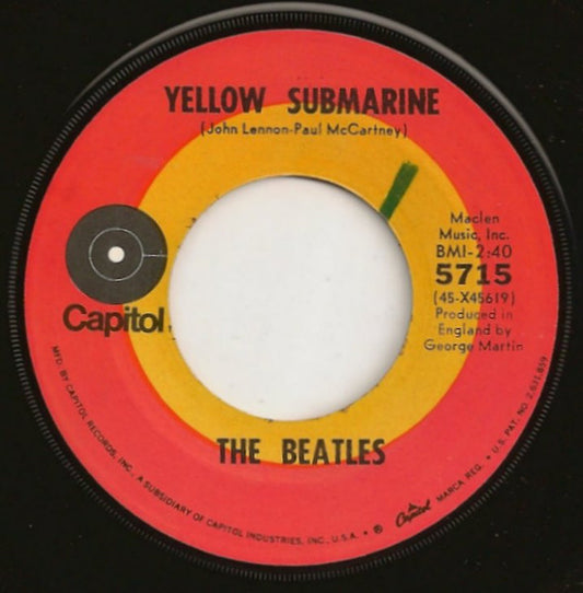 The Beatles : Yellow Submarine / Eleanor Rigby (7", Single, RP, Scr)