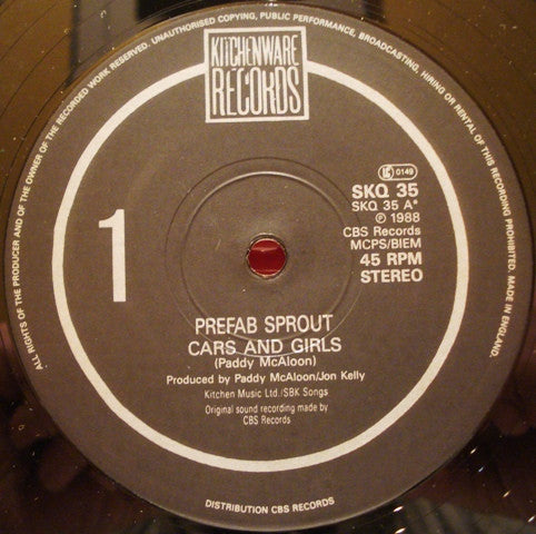 Prefab Sprout : Cars And Girls (10", Ltd, Num)