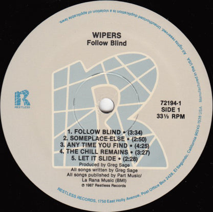Wipers : Follow Blind (LP, Album)