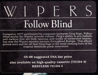 Wipers : Follow Blind (LP, Album)