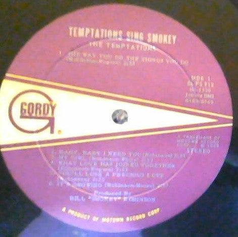 The Temptations : The Temptations Sing Smokey (LP, Album, RP, Roc)