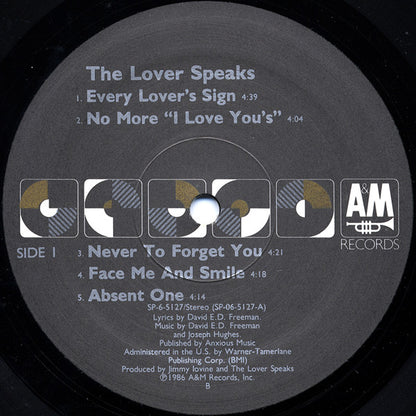 The Lover Speaks : The Lover Speaks (LP, Album, Dar)
