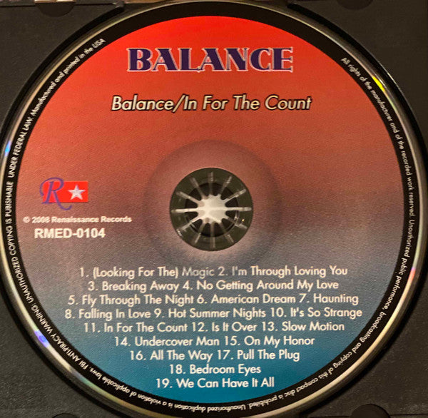 Balance (10) : Balance / In For The Count (CD, Comp)