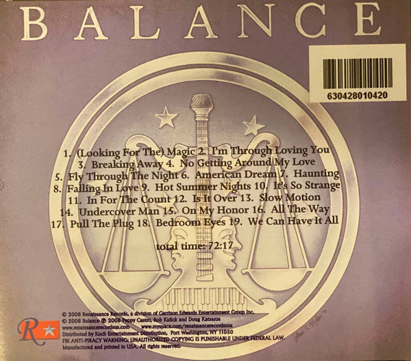 Balance (10) : Balance / In For The Count (CD, Comp)