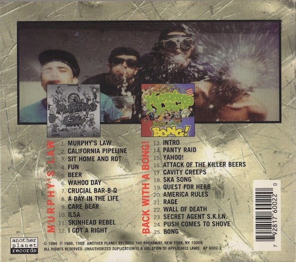 Murphy's Law (2) : Murphy's Law / Back With A Bong! (CD, Comp, RM, Dig)