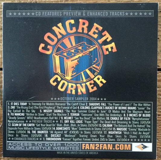 Various : Concrete Corner - October Sampler 2004 (CD, Comp, Enh, Promo)