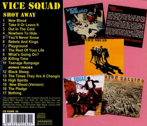 Vice Squad : Shot Away (CD, Album, RE)