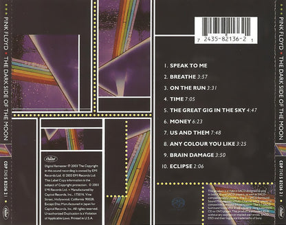 Pink Floyd : The Dark Side Of The Moon (SACD, Hybrid, Multichannel, Album, RE, RM, 30t)