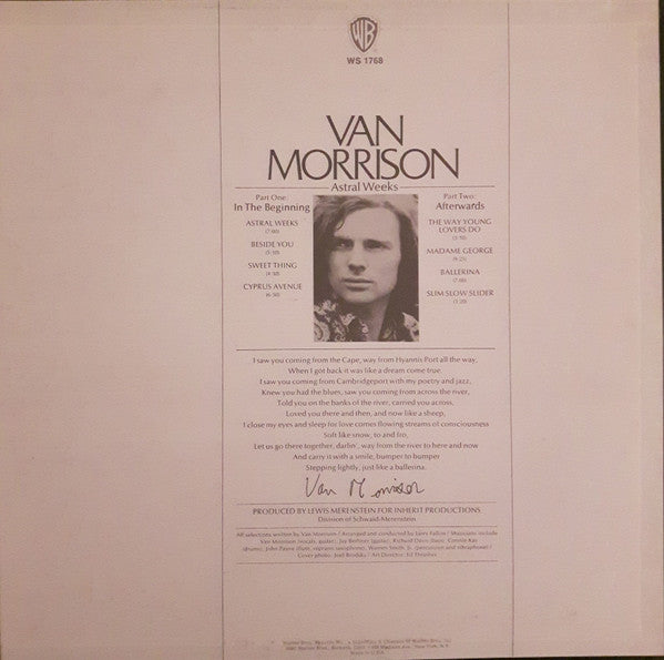Van Morrison : Astral Weeks (LP, Album, RP, San)