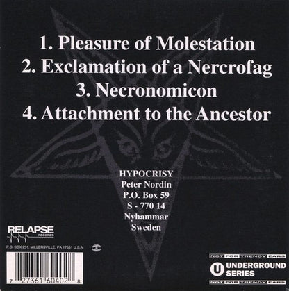 Hypocrisy : Pleasure Of Molestation (CD, EP)