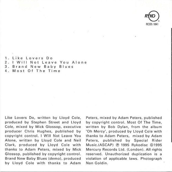 Lloyd Cole : Like Lovers Do (CD, Single)
