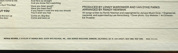 Randy Newman : Randy Newman (Creates Something New Under The Sun) (LP, Album, RP, Jac)