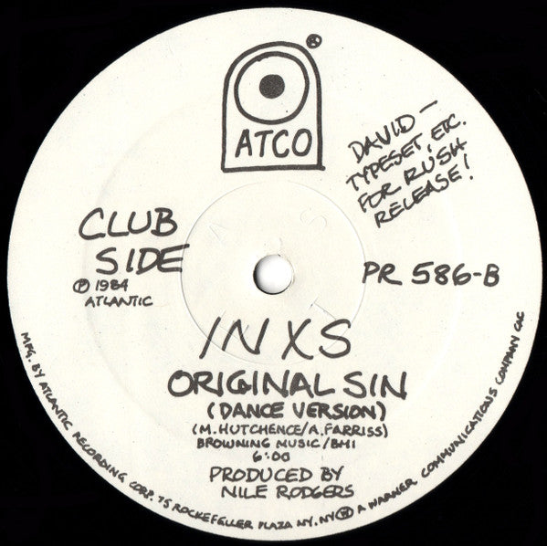 INXS : Original Sin (12", Promo)