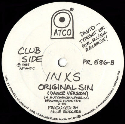 INXS : Original Sin (12", Promo)