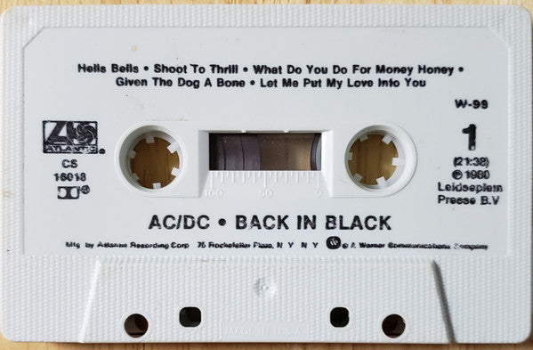 AC/DC : Back In Black (Cass, Album, RE, Dol)