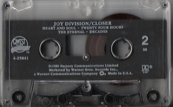 Joy Division : Closer (Cass, Album, RE, SR,)