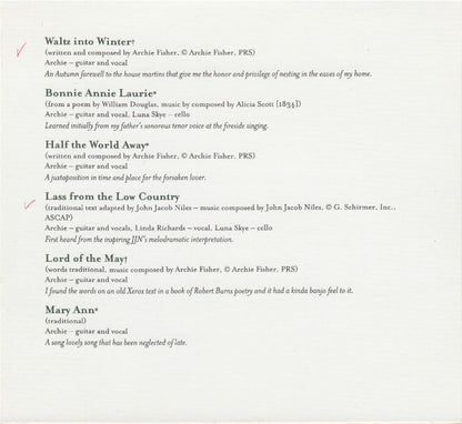 Archie Fisher : A Silent Song (CD, Album)