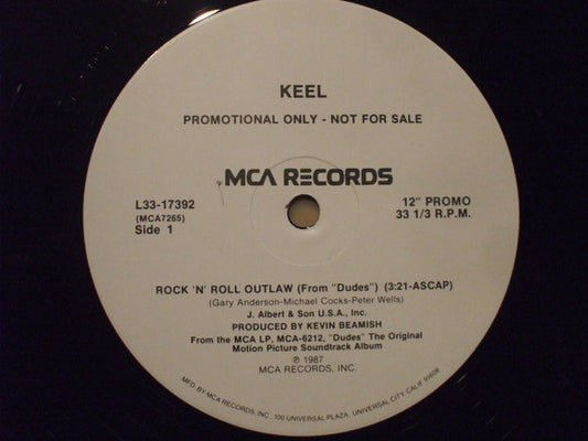 Keel : Rock 'N' Roll Outlaw (12", Single, Promo)