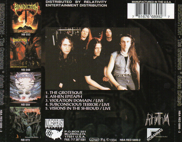 Benediction : The Grotesque / Ashen Epitaph (CD, EP)