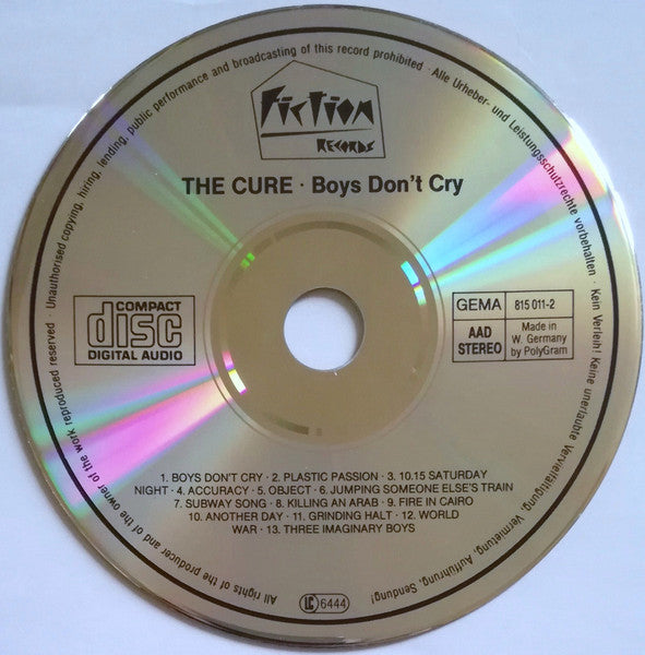 The Cure : Boys Don't Cry (CD, Album, RE, 13 )