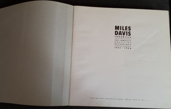 Miles Davis : Chronicle: The Complete Prestige Recordings (12xLP, Album, Mono, RM + Box, Comp, Ltd, Num)