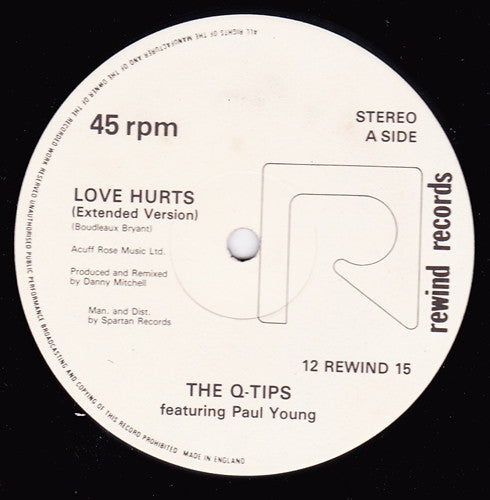 The Q-Tips* Featuring Paul Young : Love Hurts (12")