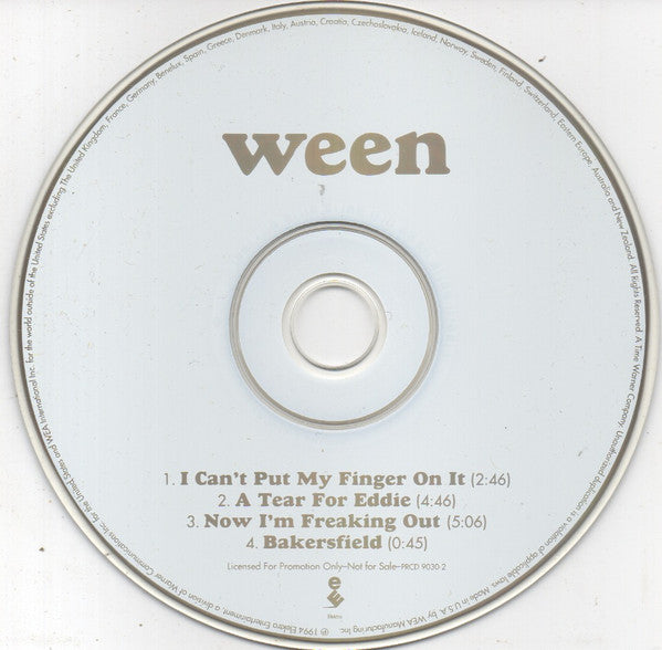 Ween : I Can't Put My Finger On It (CD, EP, Promo)