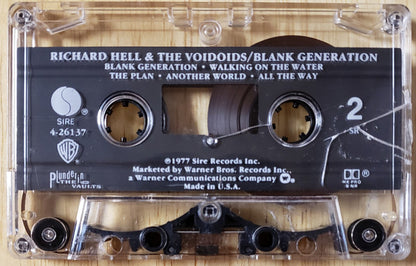 Richard Hell & The Voidoids : Blank Generation (Cass, Album, RE, SR,)