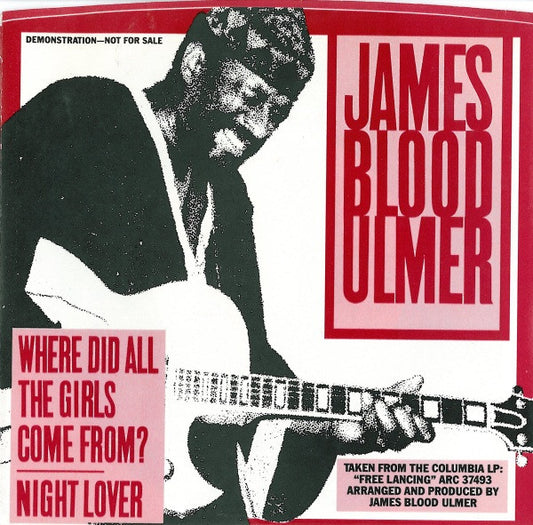 James Blood Ulmer : Where Did All The Girls Come From? - Night Lover (7", Promo, Sun)