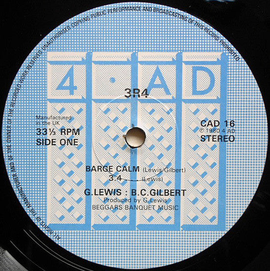 Bruce Gilbert · Graham Lewis : 3R4 (LP)