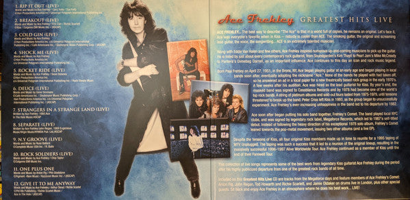 Ace Frehley : Greatest Hits Live (2xLP, Comp, RE)