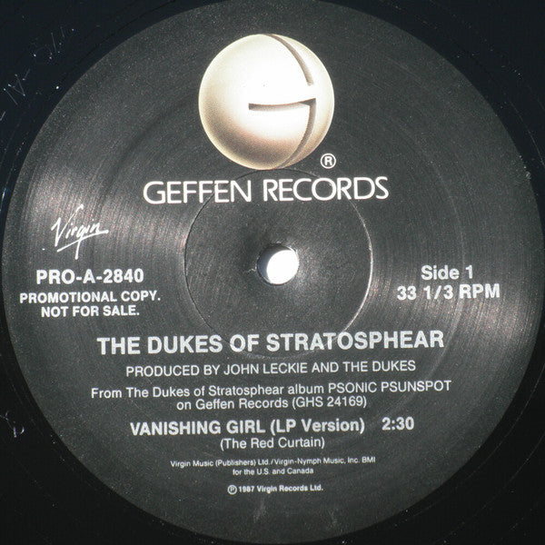 The Dukes Of Stratosphear : Vanishing Girl (12", Promo)