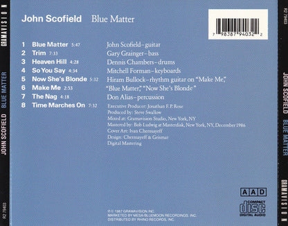 John Scofield : Blue Matter (CD, Album, RE)