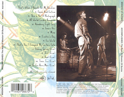 Mission Of Burma : Accomplished: The Best Of Mission Of Burma (CD, Comp)