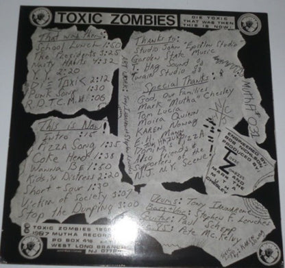 Toxic Zombies : Die Toxic (LP, Album)