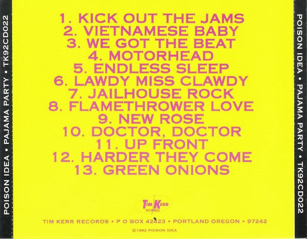 Poison Idea : Pajama Party (CD, Comp)