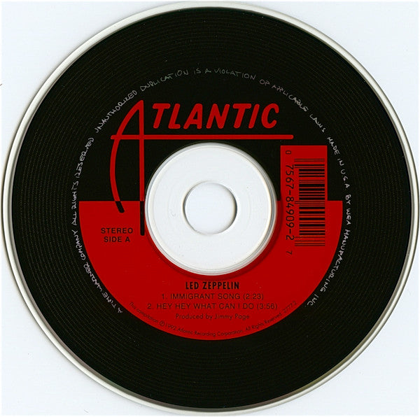 Led Zeppelin : Immigrant Song / Hey Hey What Can I Do (CD, Single, RE, SRC)