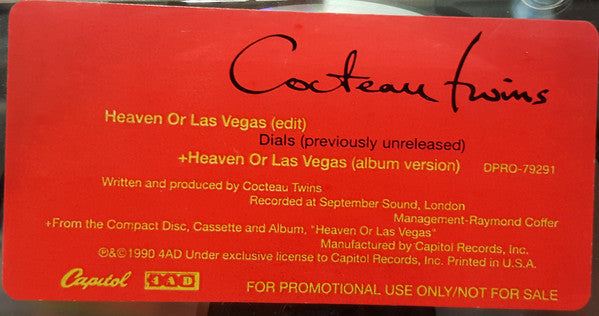 Cocteau Twins : Heaven Or Las Vegas (CD, Single, Promo)