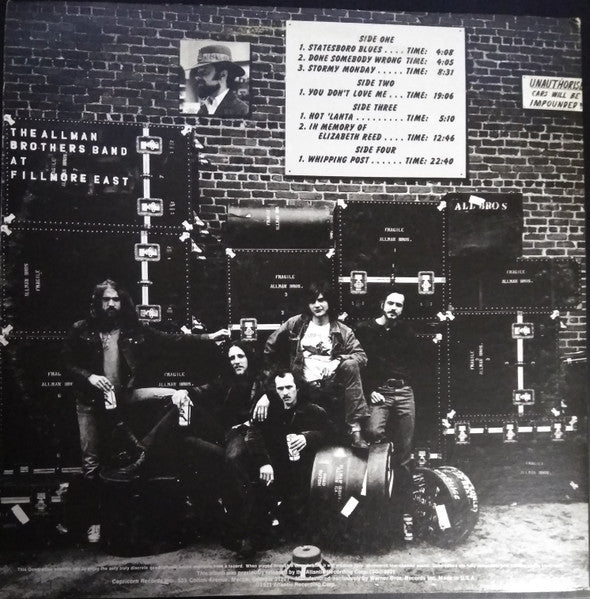 The Allman Brothers Band : The Allman Brothers Band At Fillmore East (2xLP, Album, Quad, CD4)