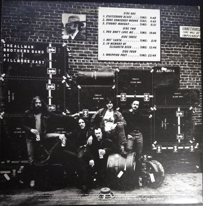 The Allman Brothers Band : The Allman Brothers Band At Fillmore East (2xLP, Album, Quad, CD4)