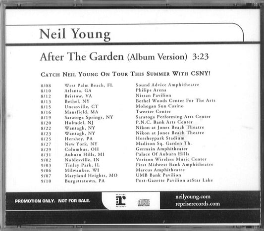 Neil Young : After The Garden (CD, Promo)